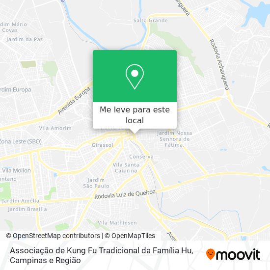 Associação de Kung Fu Tradicional da Família Hu mapa
