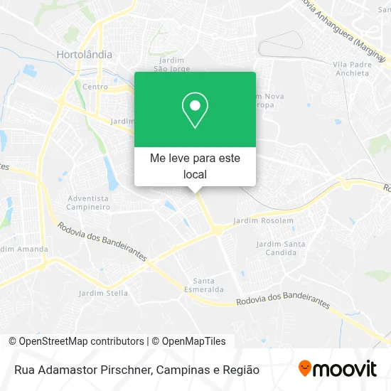 Rua Adamastor Pirschner mapa