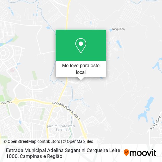 Estrada Municipal Adelina Segantini Cerqueira Leite 1000 mapa