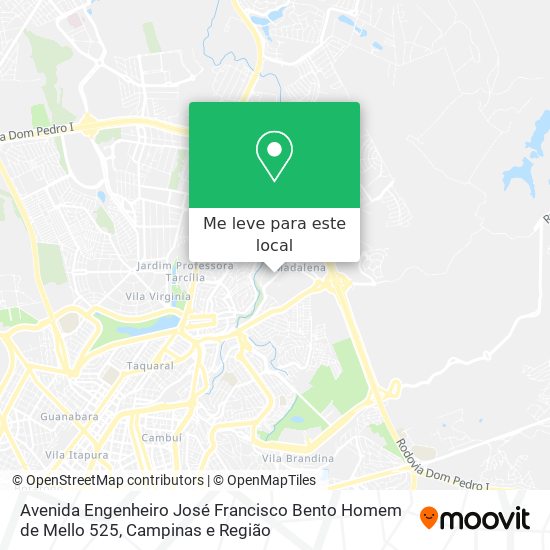 Avenida Engenheiro José Francisco Bento Homem de Mello 525 mapa