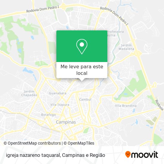 igreja nazareno taquaral mapa