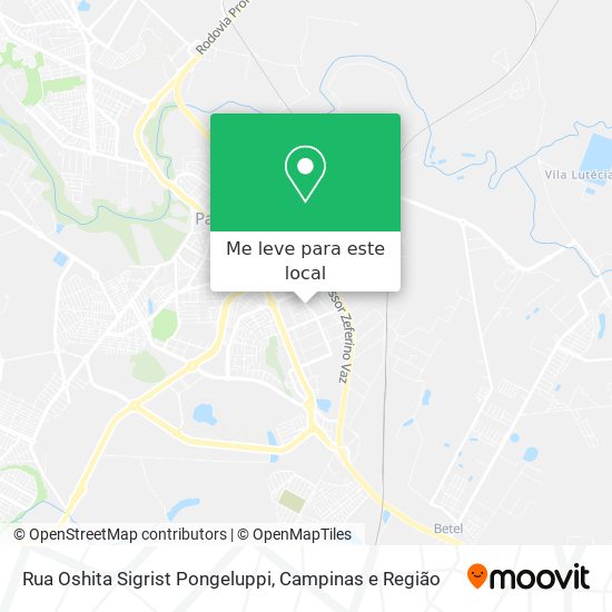 Rua Oshita Sigrist Pongeluppi mapa
