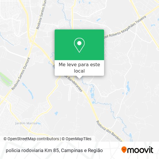 policia rodoviaria Km 85 mapa