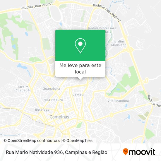 Rua Mario Natividade 936 mapa