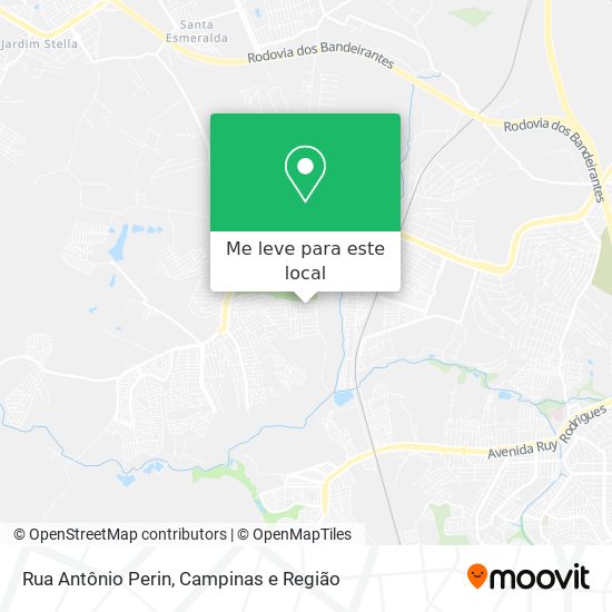 Rua Antônio Perin mapa