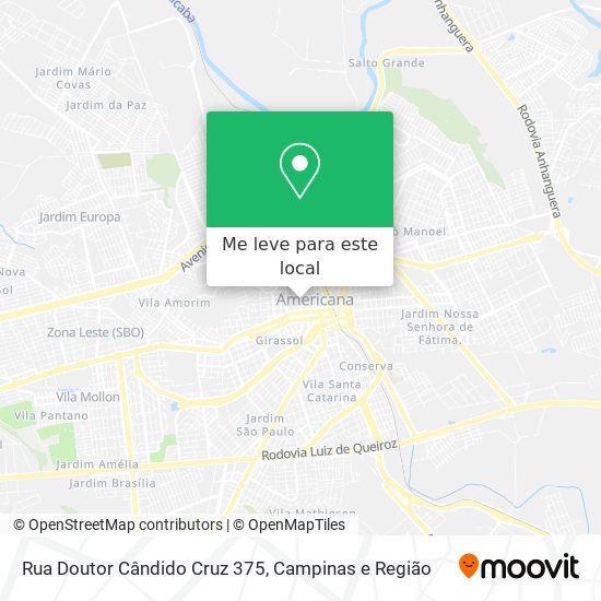 Rua Doutor Cândido Cruz 375 mapa