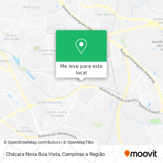 Chácara Nova Boa Vista mapa