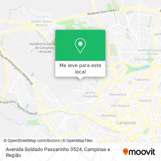 Avenida Soldado Passarinho 3524 mapa