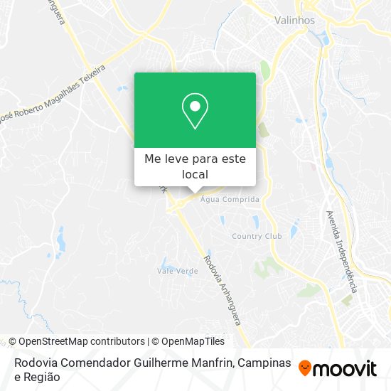 Rodovia Comendador Guilherme Manfrin mapa