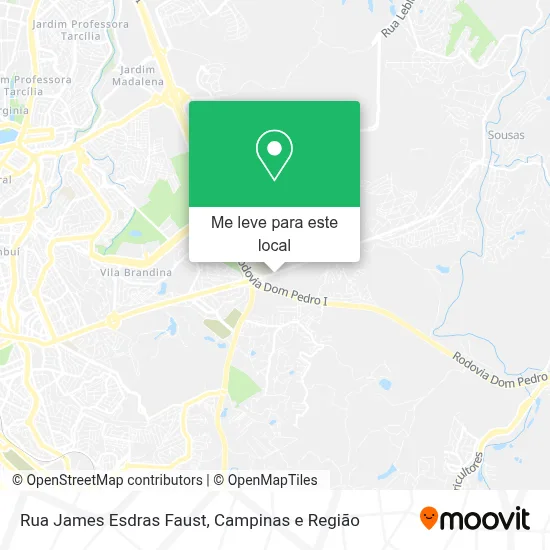 Rua James Esdras Faust mapa