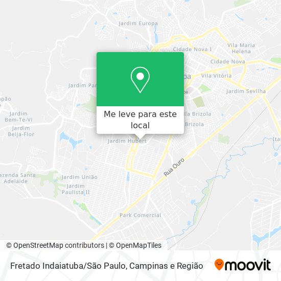Fretado Indaiatuba/São Paulo mapa