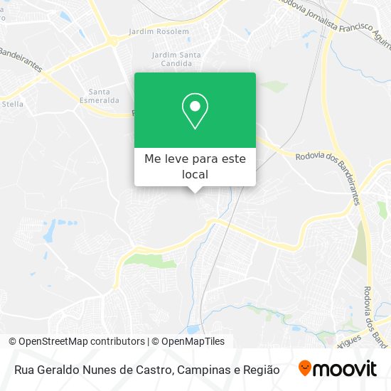 Rua Geraldo Nunes de Castro mapa