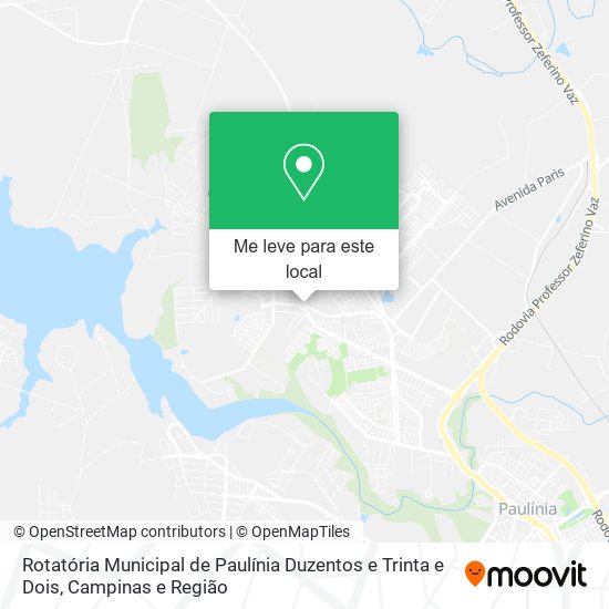 Rotatória Municipal de Paulínia Duzentos e Trinta e Dois mapa