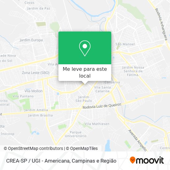 CREA-SP / UGI - Americana mapa