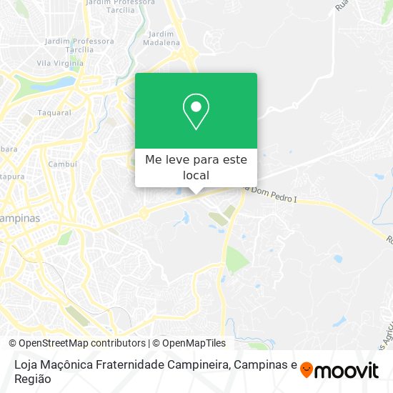 Loja Maçônica Fraternidade Campineira mapa