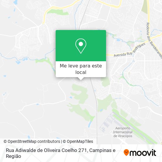 Rua Adiwalde de Oliveira Coelho 271 mapa