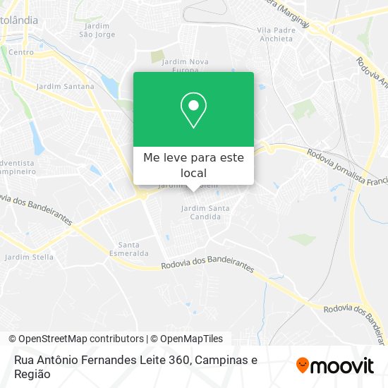 Rua Antônio Fernandes Leite 360 mapa