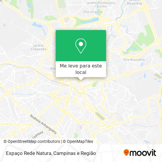 Espaço Rede Natura mapa