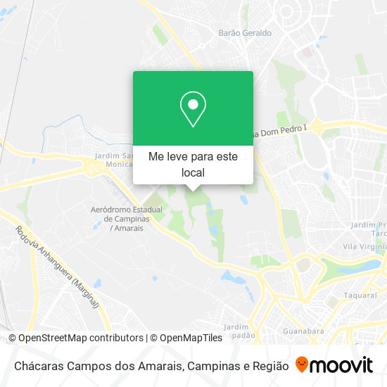 Chácaras Campos dos Amarais mapa