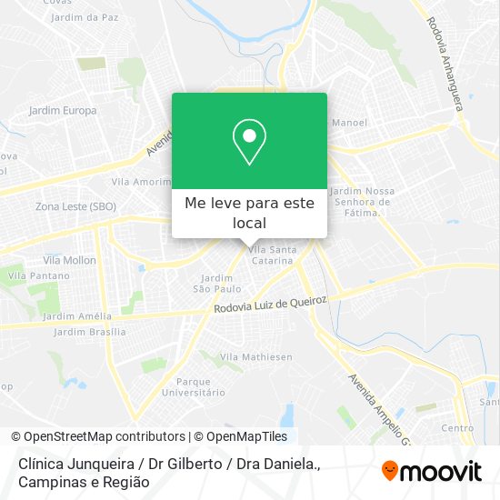 Clínica Junqueira / Dr  Gilberto / Dra Daniela. mapa
