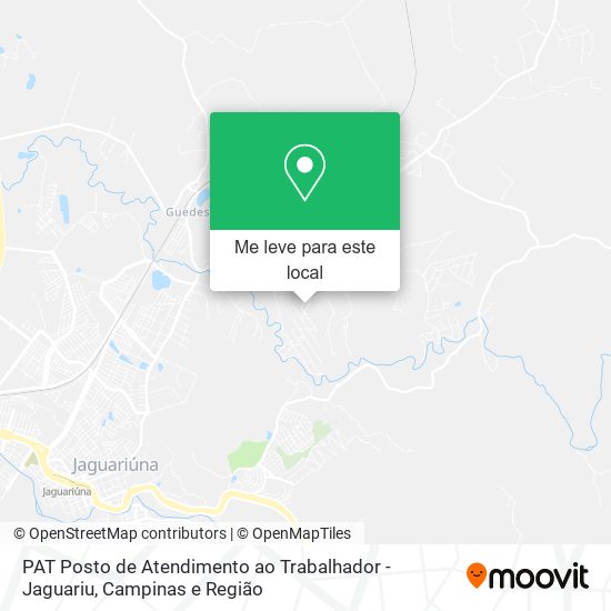 PAT Posto de Atendimento ao Trabalhador - Jaguariu mapa