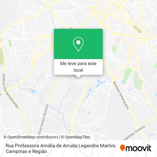 Rua Professora Amália de Arruda Legendre Martini mapa