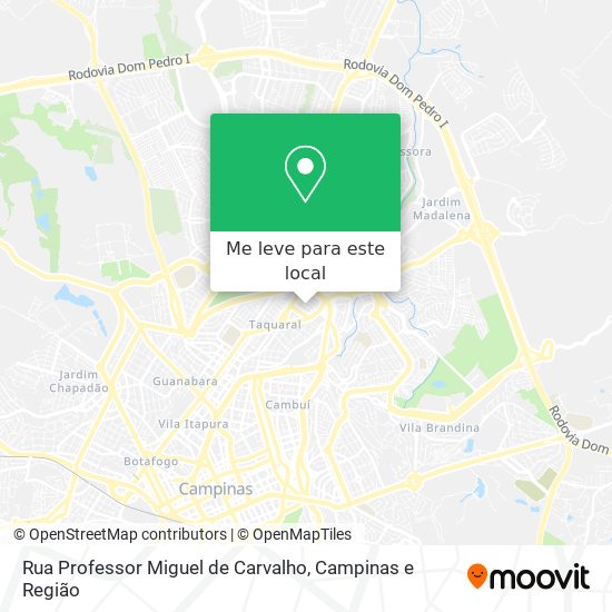 Rua Professor Miguel de Carvalho mapa