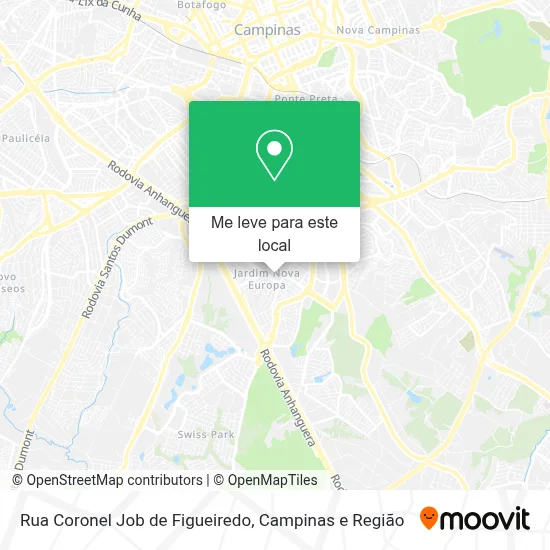 Rua Coronel Job de Figueiredo mapa