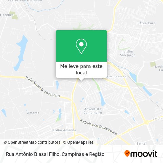 Rua Antônio Biassi Filho mapa