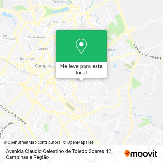 Avenida Cláudio Celestino de Toledo Soares 42 mapa