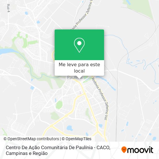 Centro De Ação Comunitária De Paulínia - CACO mapa