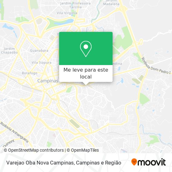 Varejao Oba Nova Campinas mapa