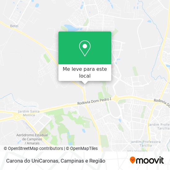 Carona do UniCaronas mapa