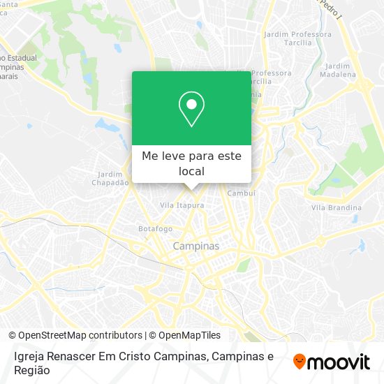 Igreja Renascer Em Cristo Campinas mapa