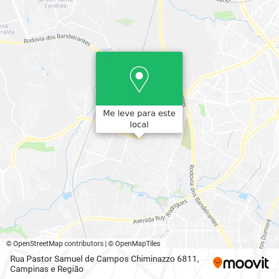 Rua Pastor Samuel de Campos Chiminazzo 6811 mapa