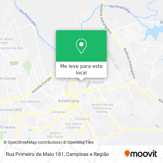 Rua Primeiro de Maio 181 mapa