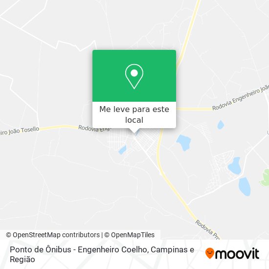 Ponto de Ônibus - Engenheiro Coelho mapa