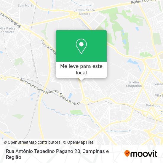 Rua Antônio Tepedino Pagano 20 mapa