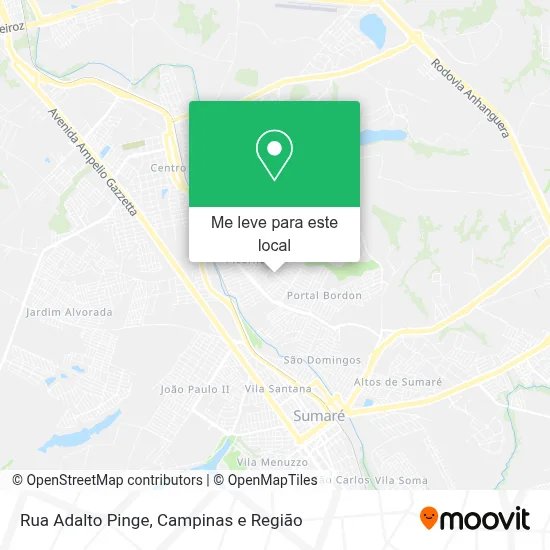 Rua Adalto Pinge mapa