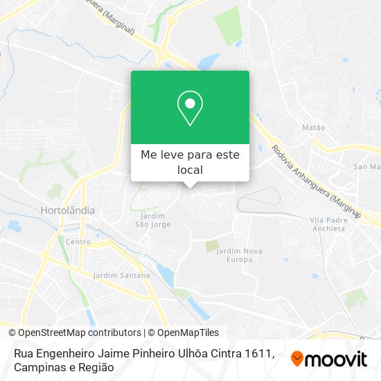 Rua Engenheiro Jaime Pinheiro Ulhôa Cintra 1611 mapa