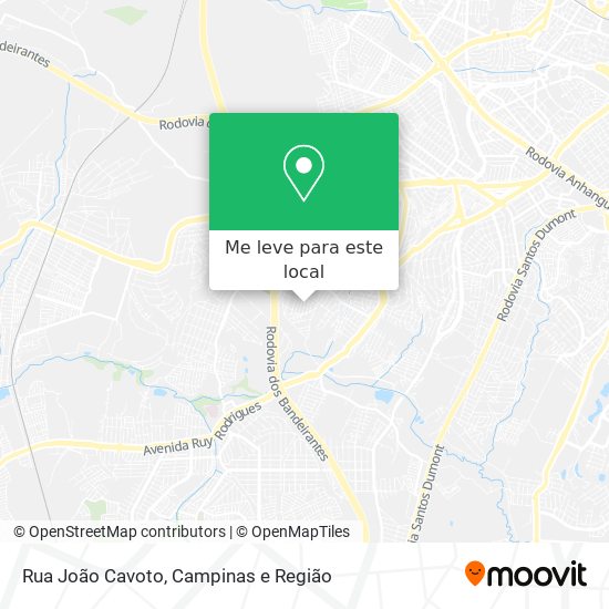Rua João Cavoto mapa