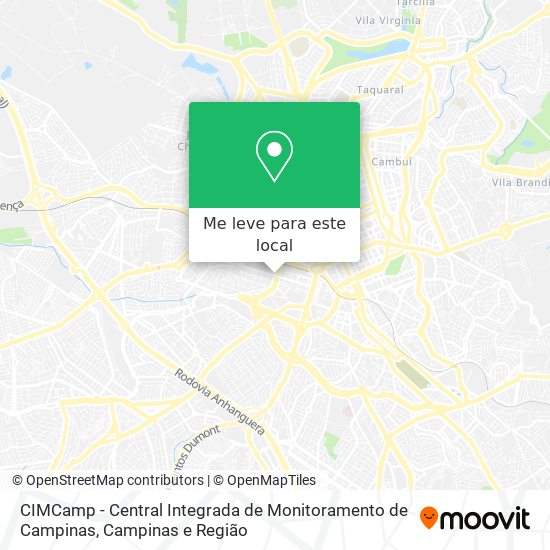 CIMCamp - Central Integrada de Monitoramento de Campinas mapa