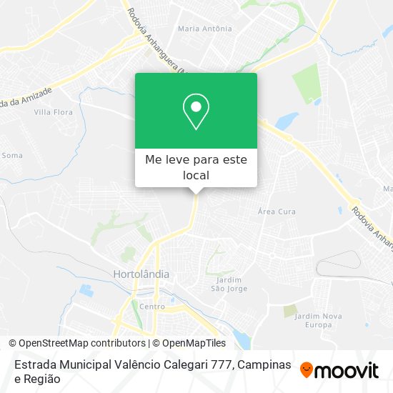 Estrada Municipal Valêncio Calegari 777 mapa