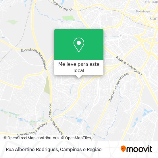 Rua Albertino Rodrigues mapa