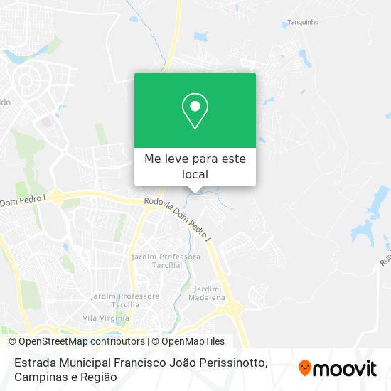 Estrada Municipal Francisco João Perissinotto mapa