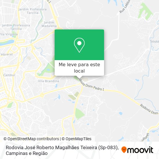 Rodovia José Roberto Magalhães Teixeira (Sp-083) mapa