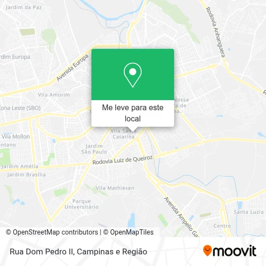 Rua Dom Pedro II mapa