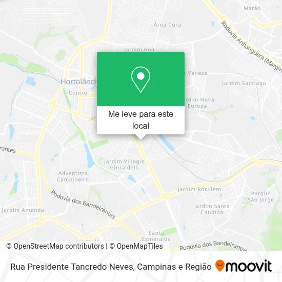 Rua Presidente Tancredo Neves mapa