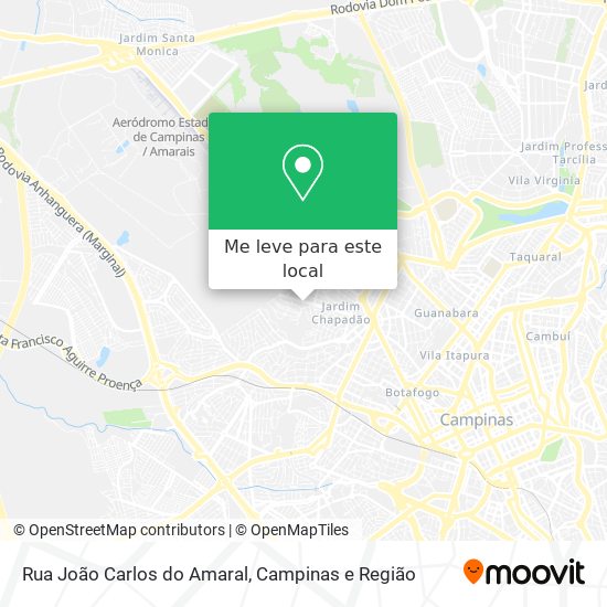 Rua João Carlos do Amaral mapa