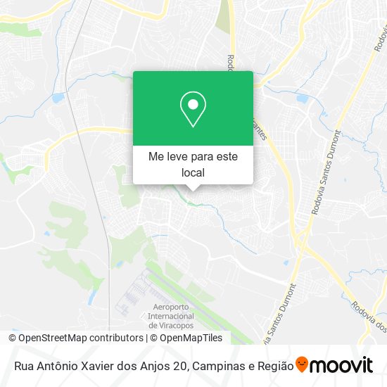 Rua Antônio Xavier dos Anjos 20 mapa